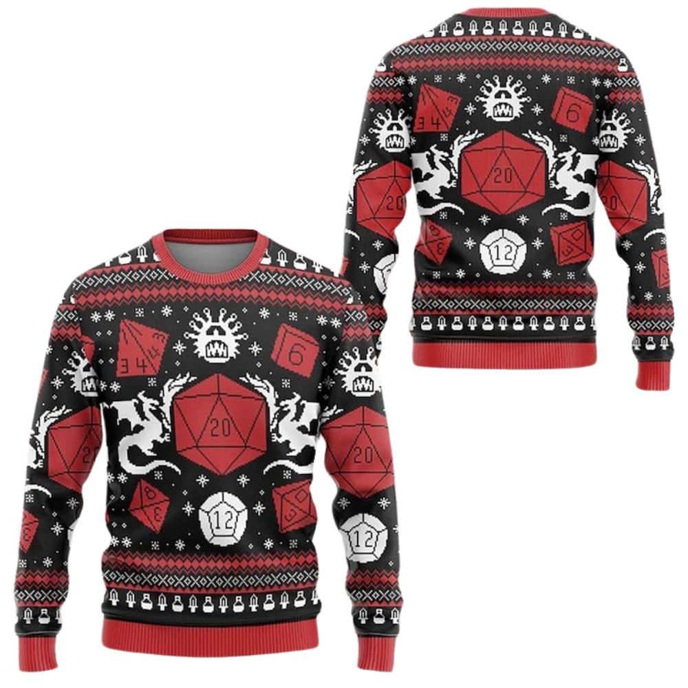 Dungeons And Dragons Ugly Christmas Sweater For Men & Women Christmas Gift Sweater US4403 - WeCustomit