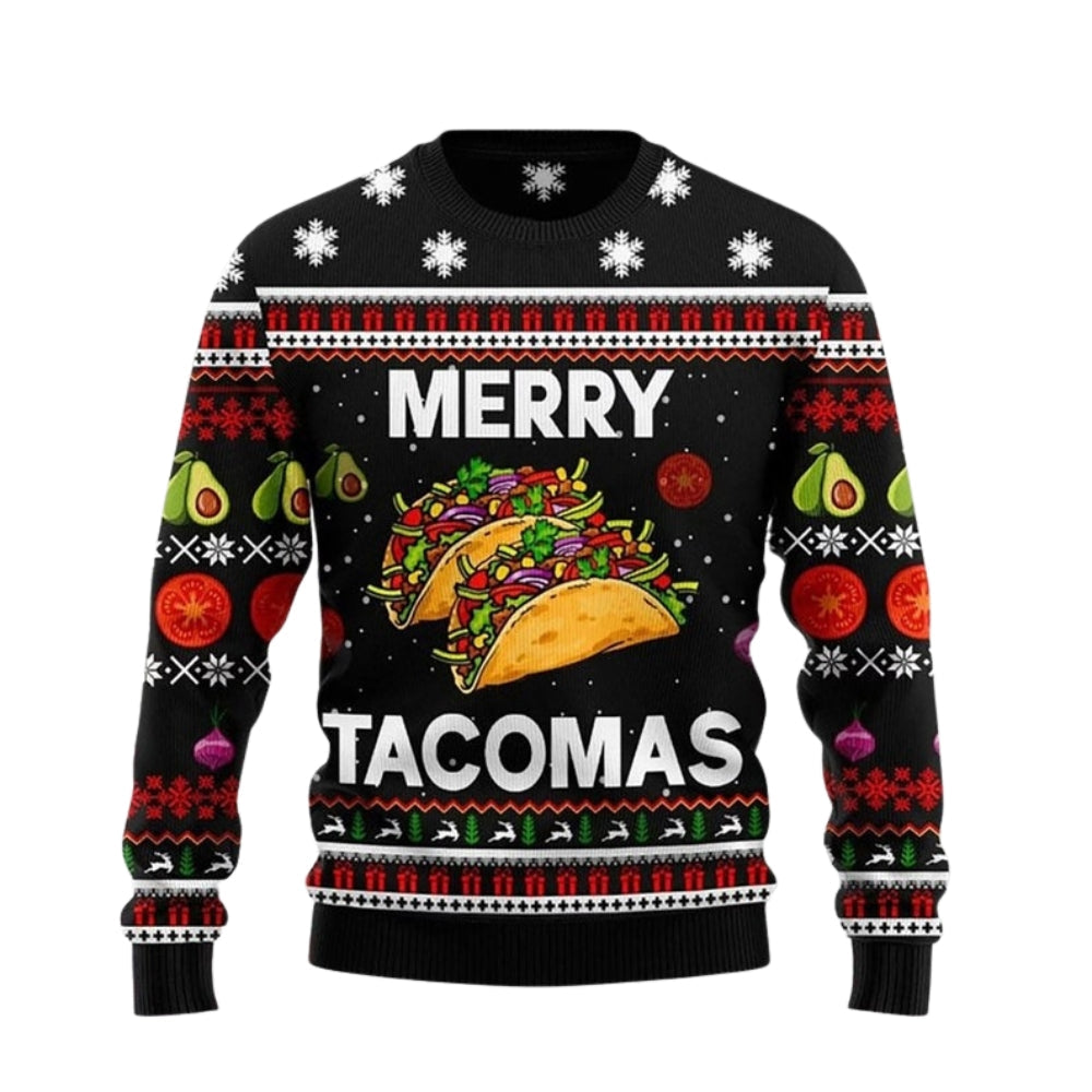 Merry Tacomas Ugly Christmas Sweater For Men & Women Christmas Gift Sweater US4423 - WeCustomit