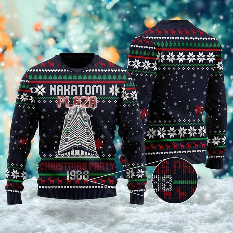 Nakatomi Plaza Christmas Party 1988 Ugly Christmas Sweater For Men & Women Christmas Gift Sweater US4430 - WeCustomit