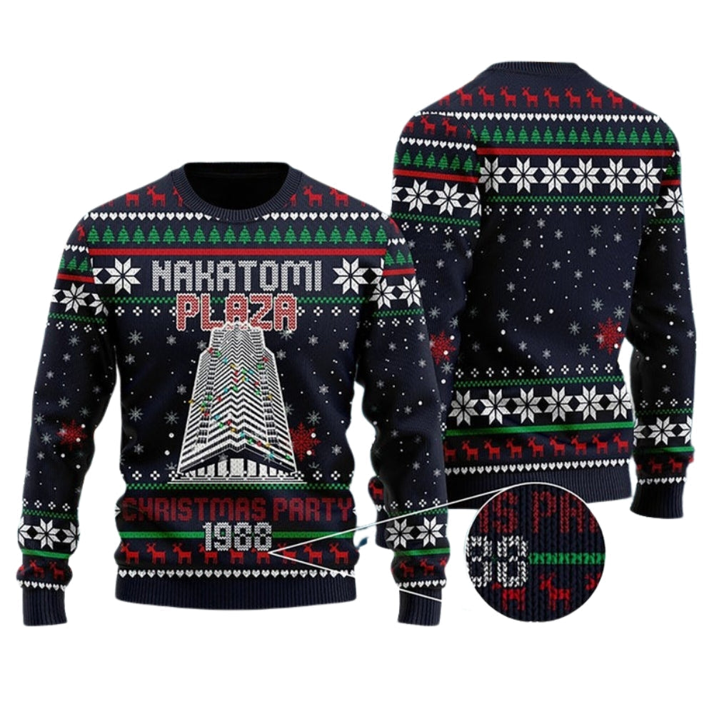 Nakatomi Plaza Christmas Party 1988 Ugly Christmas Sweater For Men & Women Christmas Gift Sweater US4430 - WeCustomit