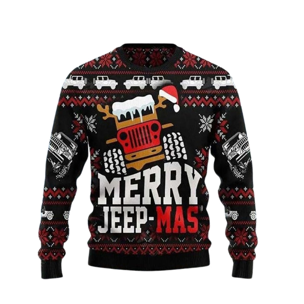 Monster Truck Mas Ugly Christmas Sweater For Men & Women Christmas Gift Sweater US4433 - WeCustomit