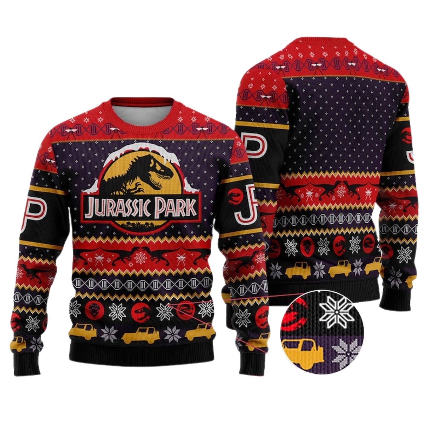 Merry Xmas Jurassic World Ugly Christmas Sweater For Men & Women Christmas Gift Sweater US4456 - WeCustomit