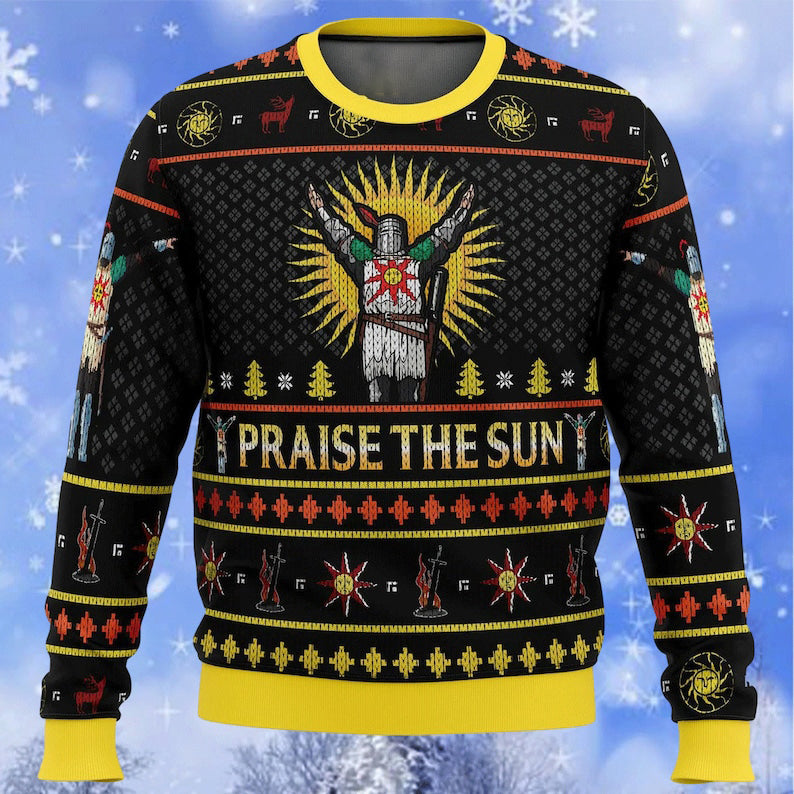 Praise The Sun Ugly Christmas Sweater For Men & Women Christmas Gift Sweater US4460 - WeCustomit