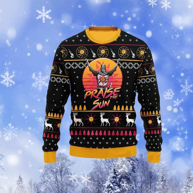 Praise The Sun Ugly Christmas Sweater For Men & Women Christmas Gift Sweater US4461 - WeCustomit