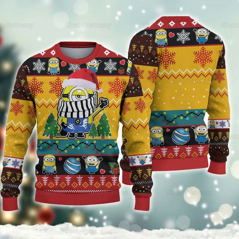 Minions Ugly Christmas Sweater For Men & Women Christmas Gift Sweater US4468 - WeCustomit