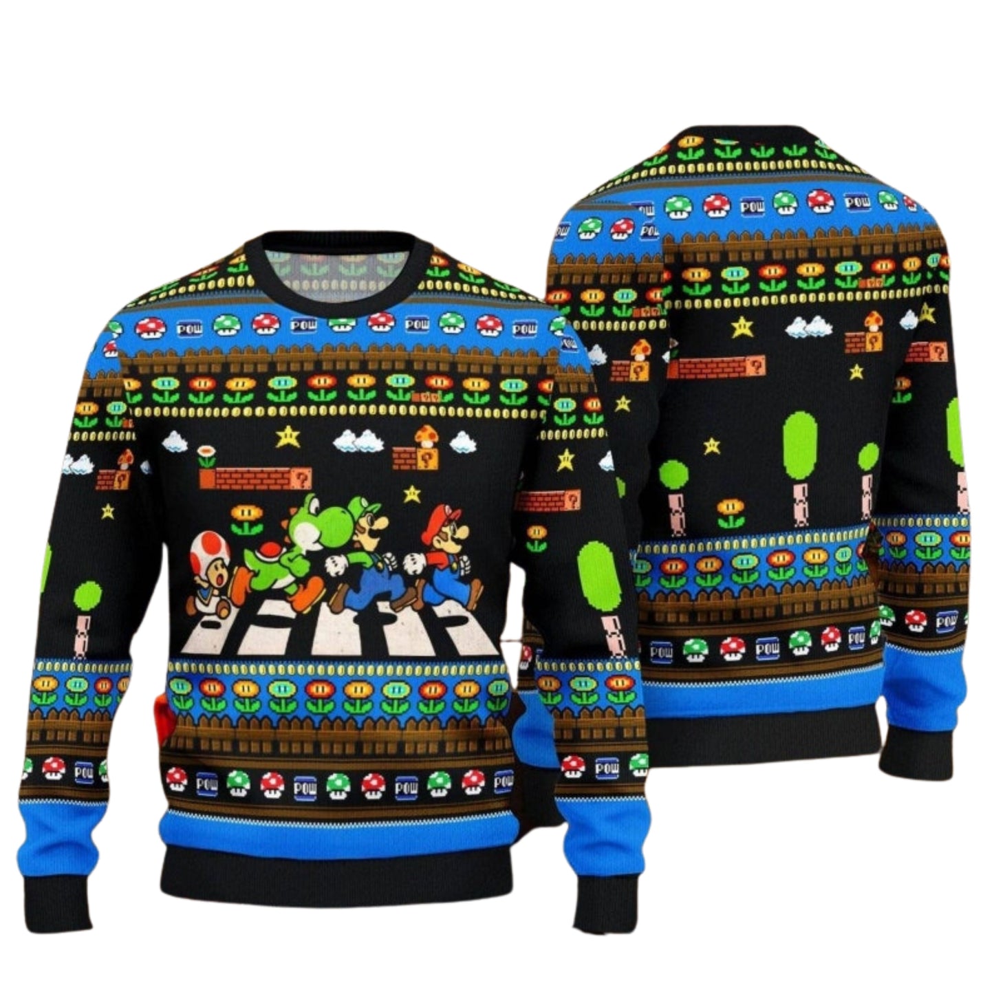 Team Road Crossing Ugly Christmas Sweater For Men & Women Christmas Gift Sweater US4476 - WeCustomit