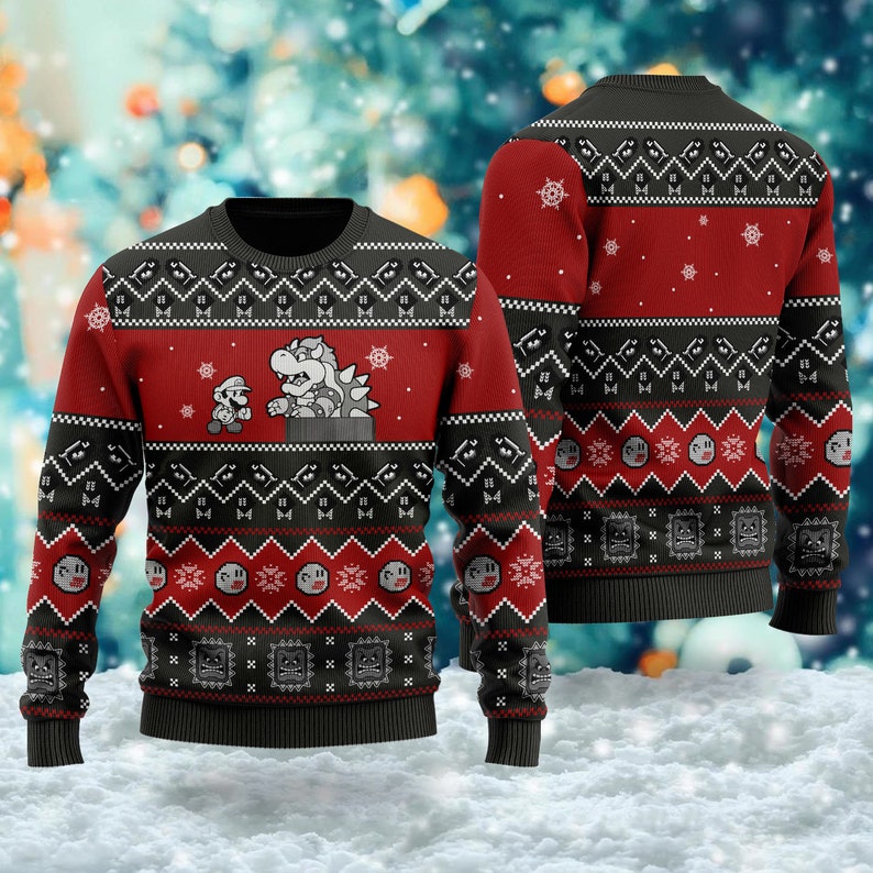 Funny Characters Ugly Christmas Sweater For Men & Women Christmas Gift Sweater US4477 - WeCustomit