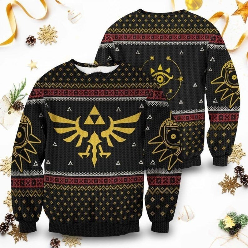 Hylian Shield Ugly Christmas Sweater For Men & Women Christmas Gift Sweater US4480 - WeCustomit