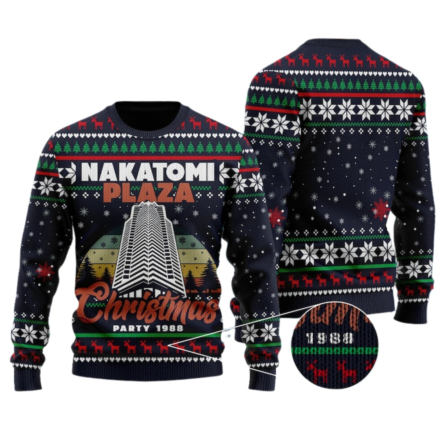 Nakatomi Plaza Christmas Party 1988 Ugly Christmas Sweater For Men & Women Christmas Gift Sweater US4486 - WeCustomit