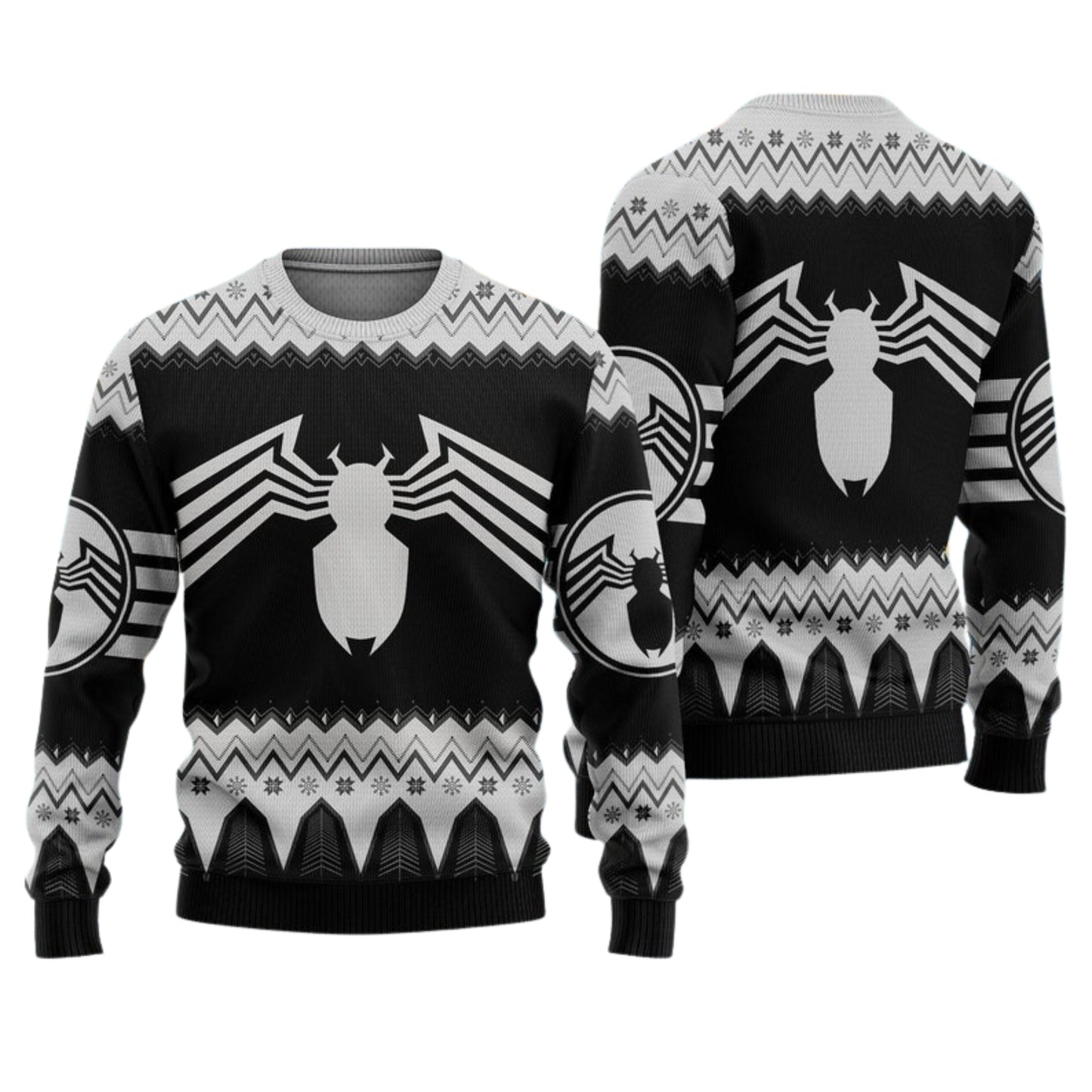 Spider Symbol Ugly Christmas Sweater For Men & Women Christmas Gift Sweater US4491 - WeCustomit
