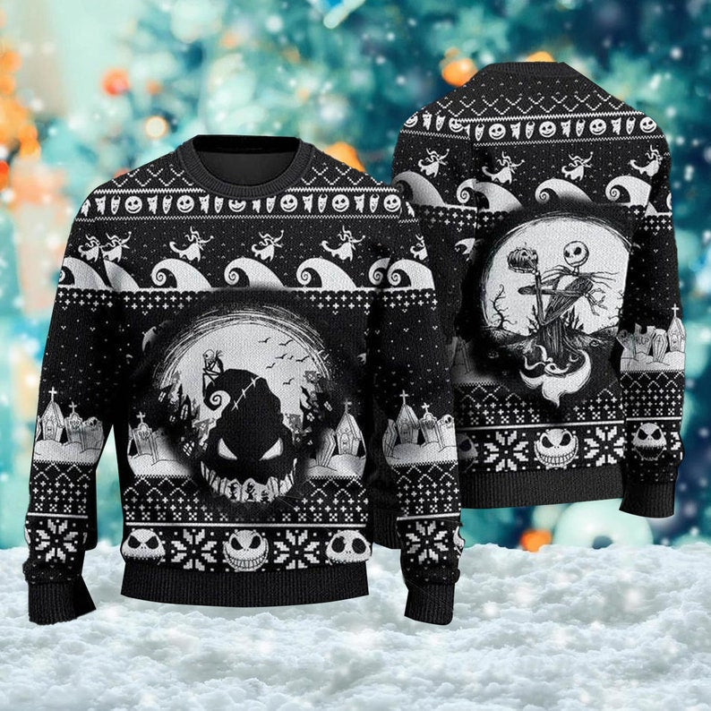 Horror Skeleton Ugly Christmas Sweater For Men & Women Christmas Gift Sweater US4492 - WeCustomit