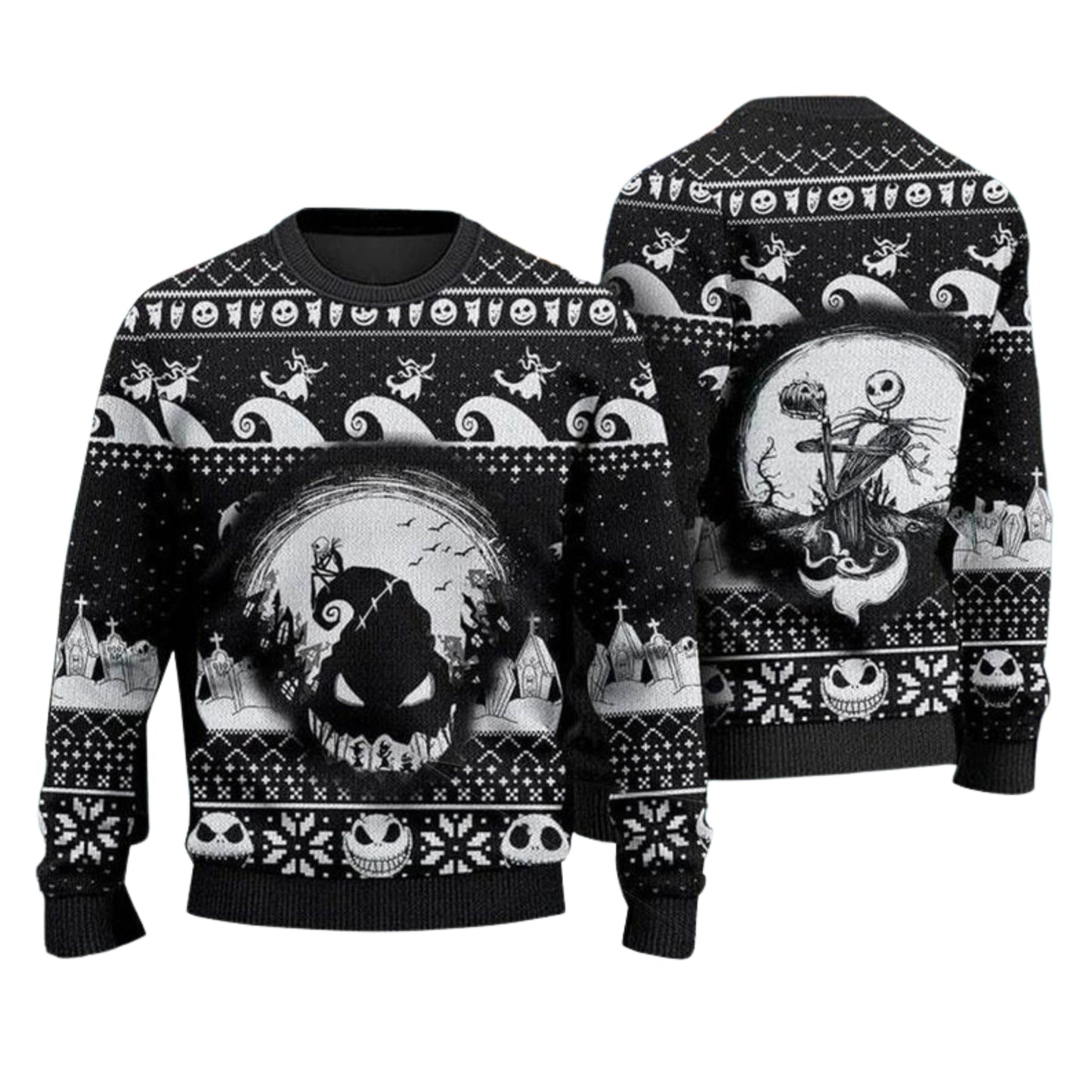 Horror Skeleton Ugly Christmas Sweater For Men & Women Christmas Gift Sweater US4492 - WeCustomit
