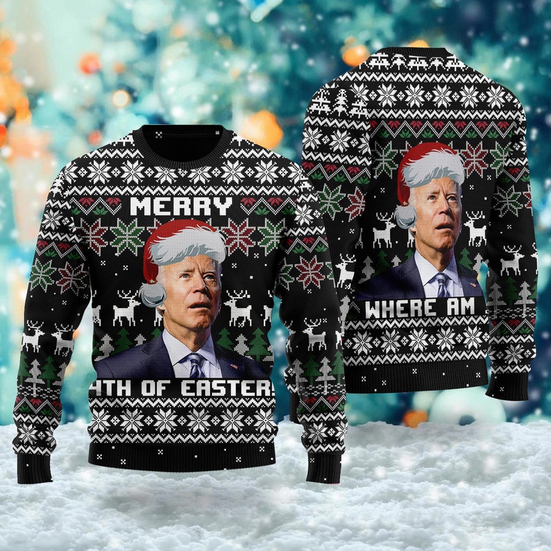 Merry 4th Of Easter Ugly Christmas Sweater For Men & Women Christmas Gift Sweater US4494 - WeCustomit