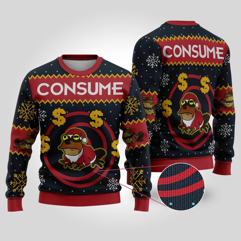 Futurama Frog Ugly Christmas Sweater For Men & Women Christmas Gift Sweater US4500 - WeCustomit