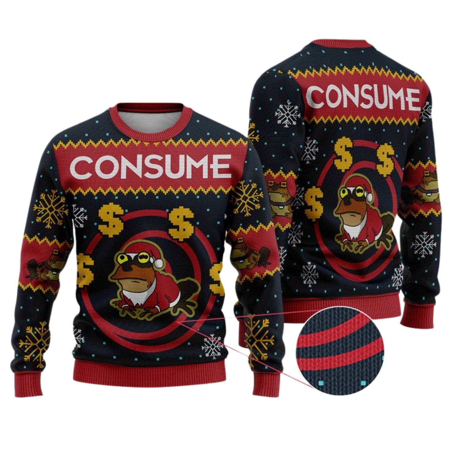 Futurama Frog Ugly Christmas Sweater For Men & Women Christmas Gift Sweater US4500 - WeCustomit