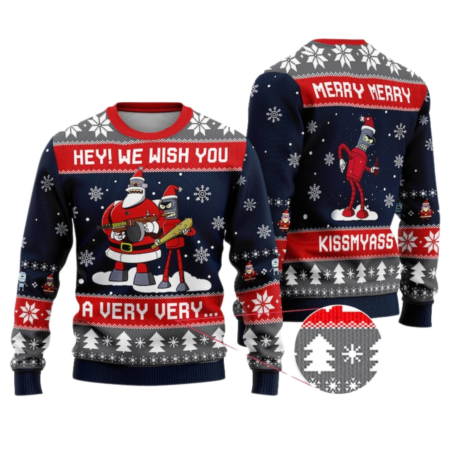 Bender Futurama Ugly Christmas Sweater For Men & Women Christmas Gift Sweater US4512 - WeCustomit
