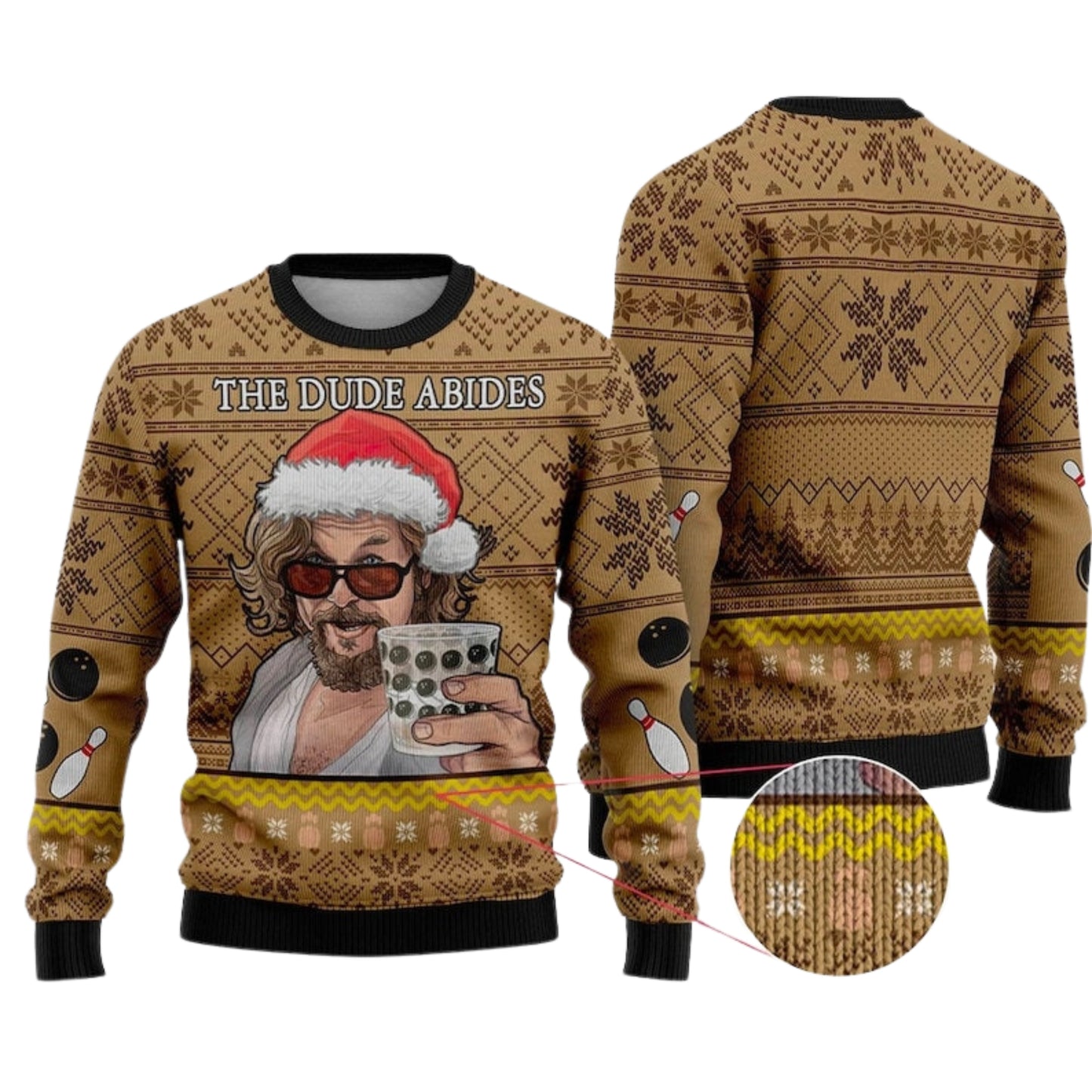The Dude Abises Ugly Christmas Sweater For Men & Women Christmas Gift Sweater US4516 - WeCustomit