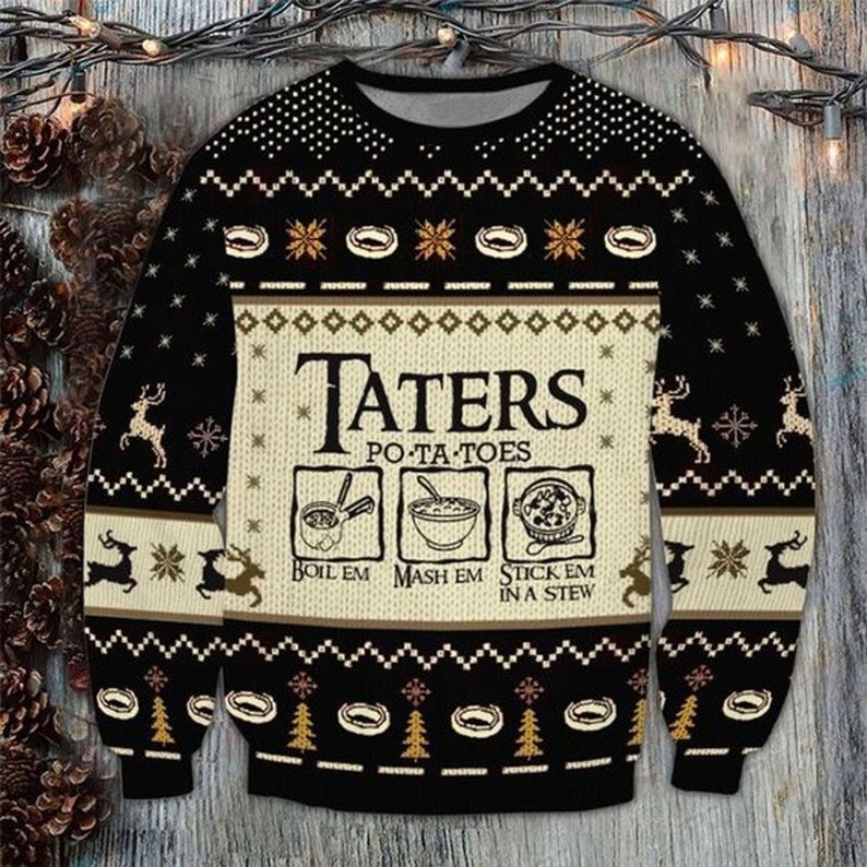 Taters Potatoes Ugly Christmas Sweater For Men & Women Christmas Gift Sweater US4527 - WeCustomit