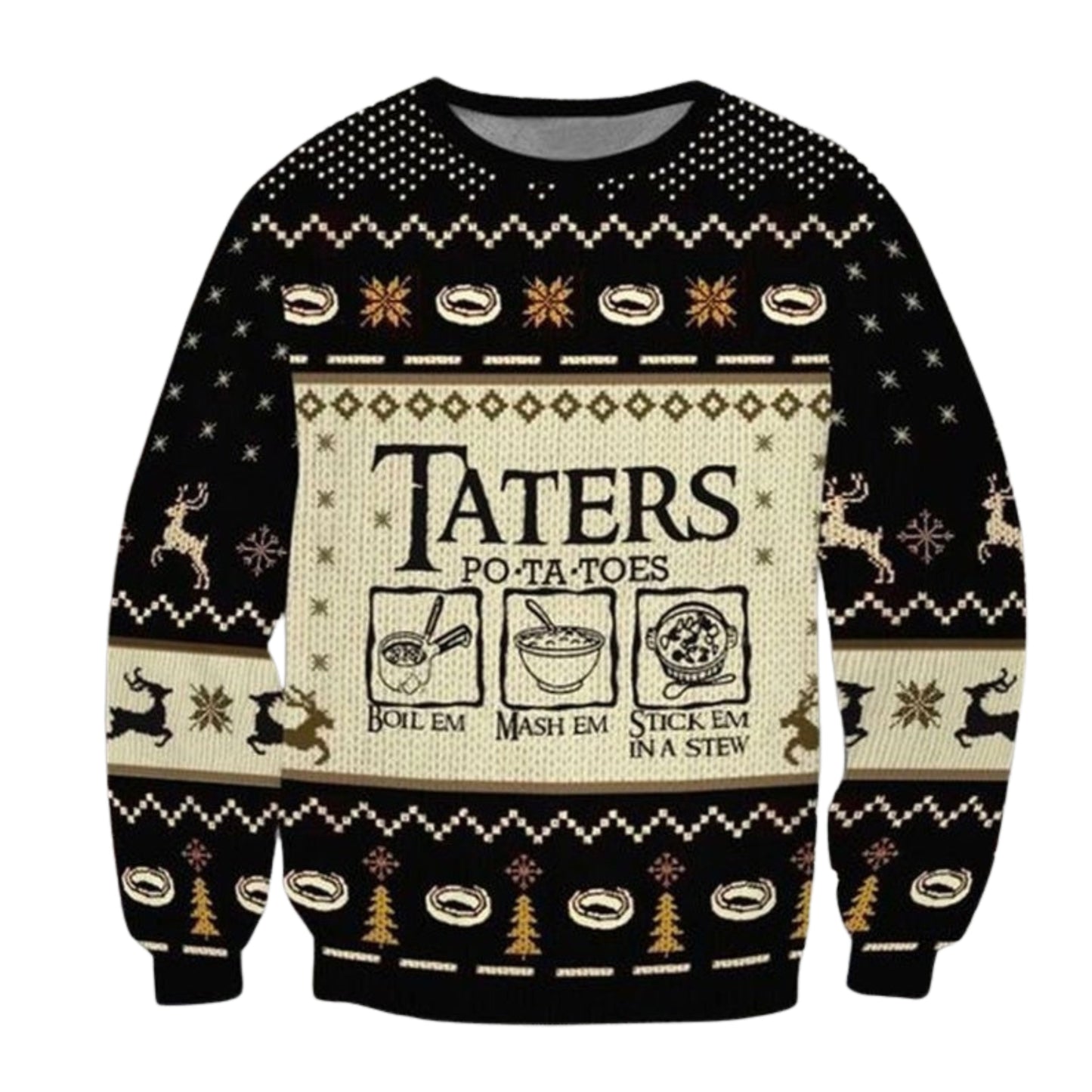 Taters Potatoes Ugly Christmas Sweater For Men & Women Christmas Gift Sweater US4527 - WeCustomit