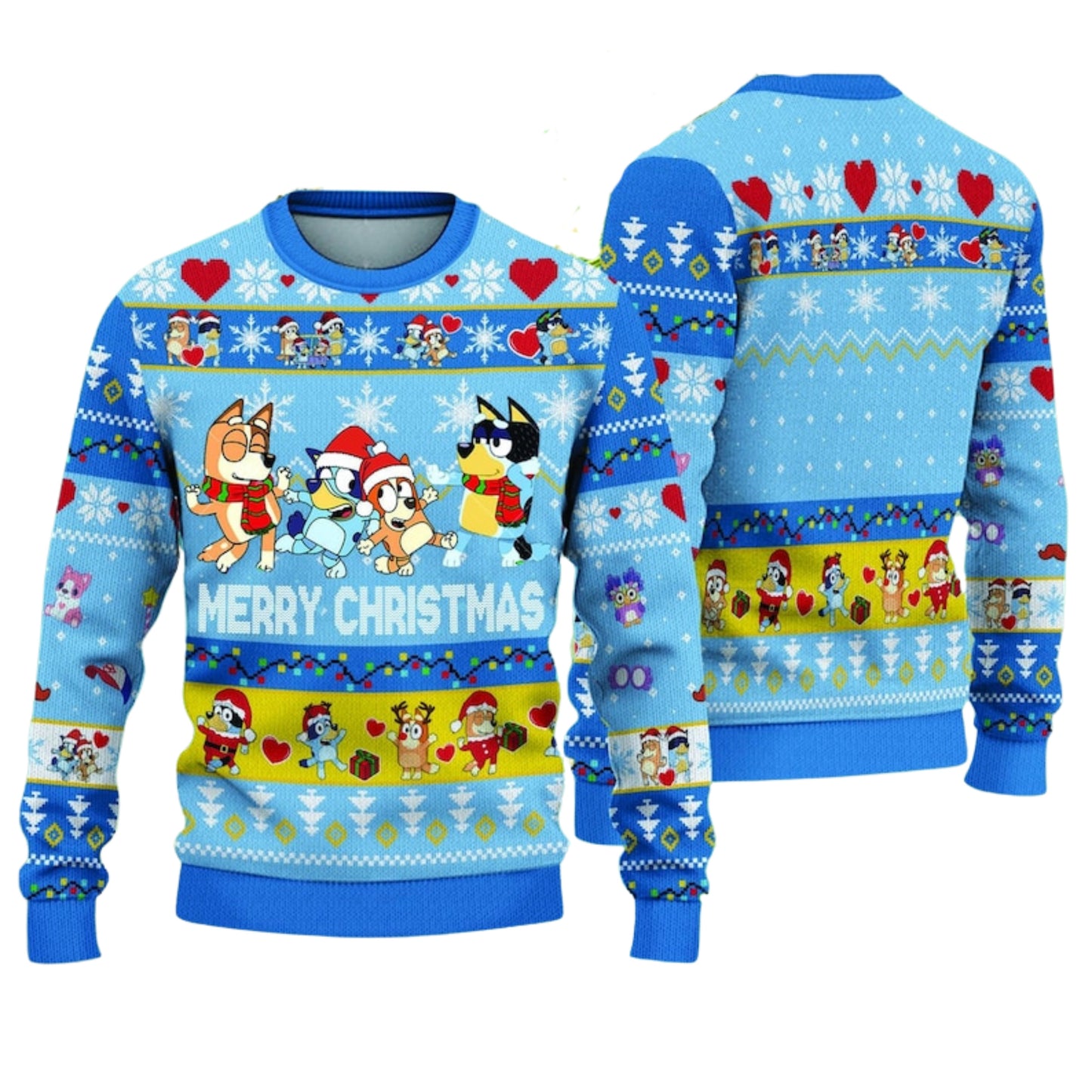 Merry Blueymas Ugly Christmas Sweater For Men & Women Christmas Gift Sweater US4528 - WeCustomit