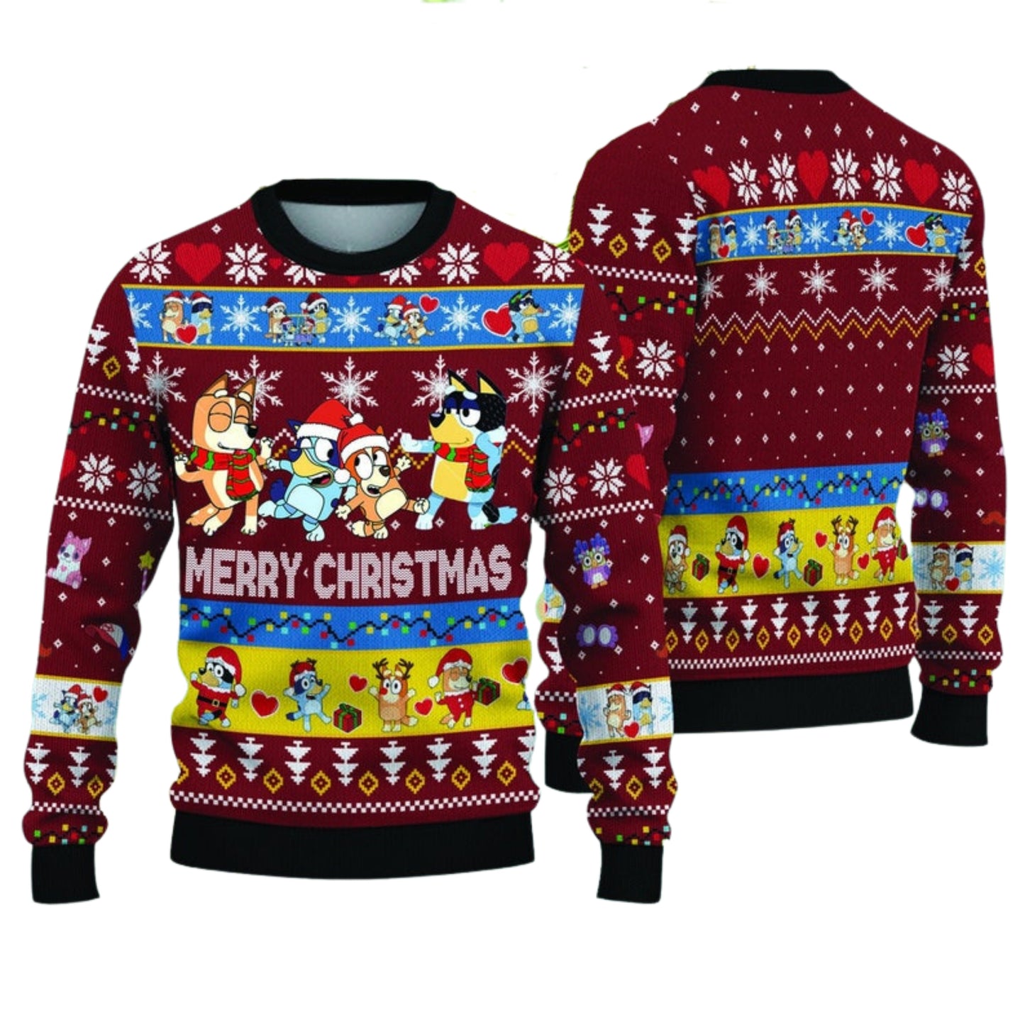 Merry Blueymas Ugly Christmas Sweater For Men & Women Christmas Gift Sweater US4529 - WeCustomit
