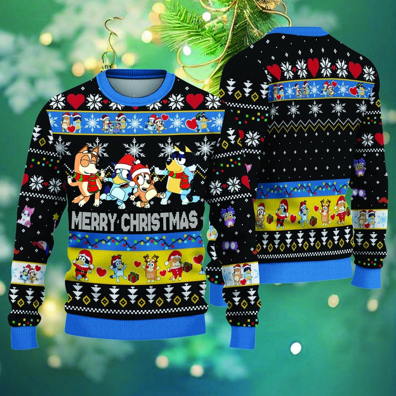 Merry Blueymas Ugly Christmas Sweater For Men & Women Christmas Gift Sweater US4530 - WeCustomit