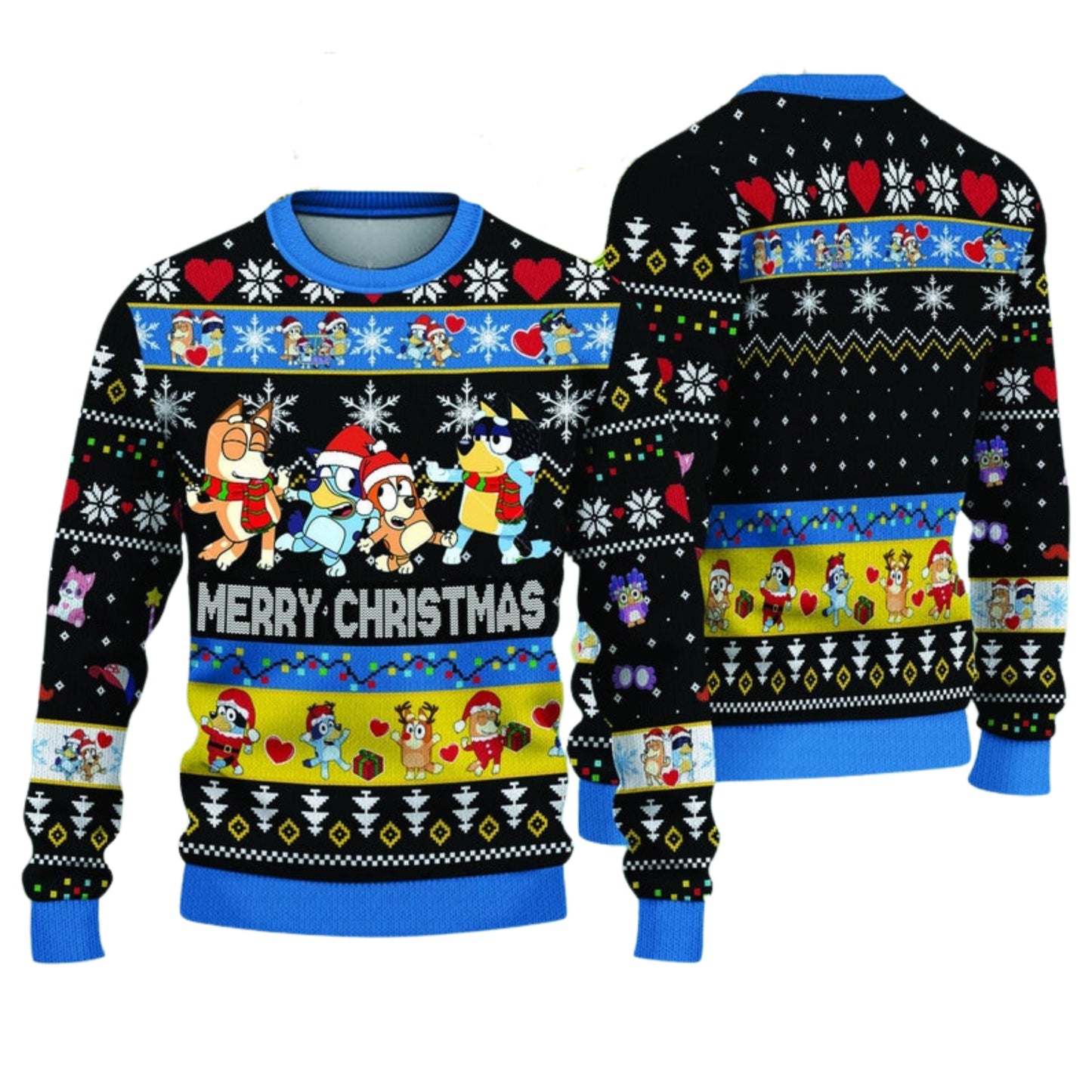 Merry Blueymas Ugly Christmas Sweater For Men & Women Christmas Gift Sweater US4530 - WeCustomit
