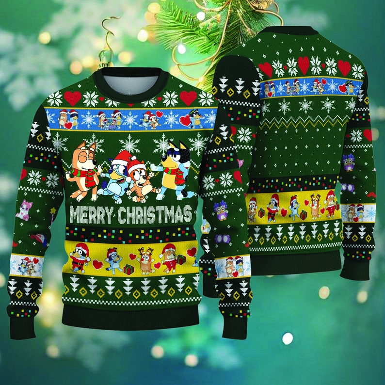 Merry Blueymas Ugly Christmas Sweater For Men & Women Christmas Gift Sweater US4531 - WeCustomit
