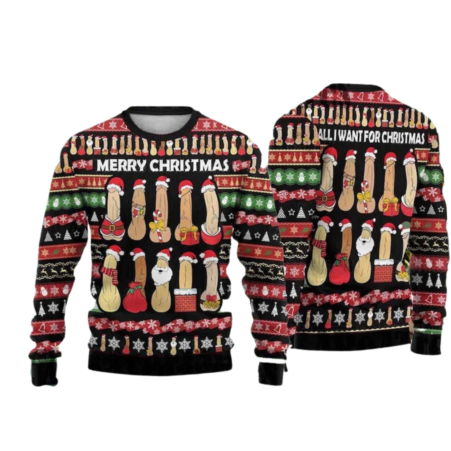 Dirty Ugly Cockmas Ugly Christmas Sweater For Men & Women Christmas Gift Sweater US4533 - WeCustomit