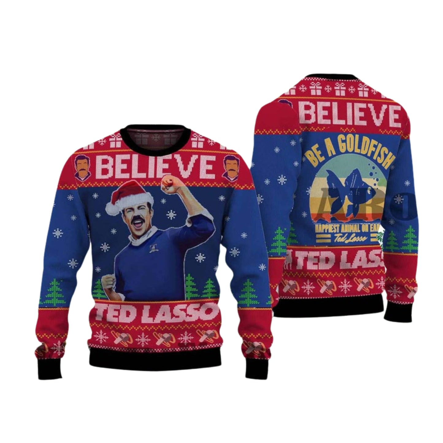 Believe Futbol Is Life Ugly Christmas Sweater For Men & Women Christmas Gift Sweater US4541 - WeCustomit