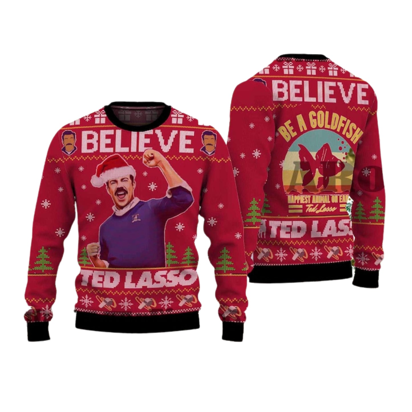 Believe Futbol Is Life Ugly Christmas Sweater For Men & Women Christmas Gift Sweater US4543 - WeCustomit