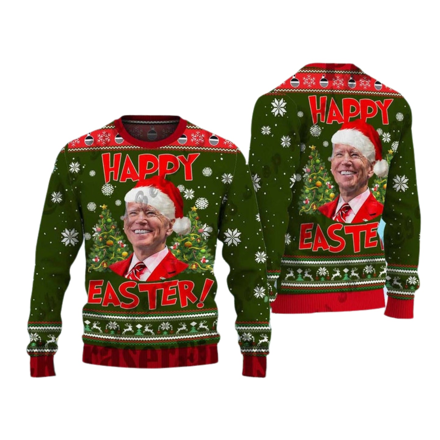 Happy Easter Biden Ugly Christmas Sweater For Men & Women Christmas Gift Sweater US4544 - WeCustomit