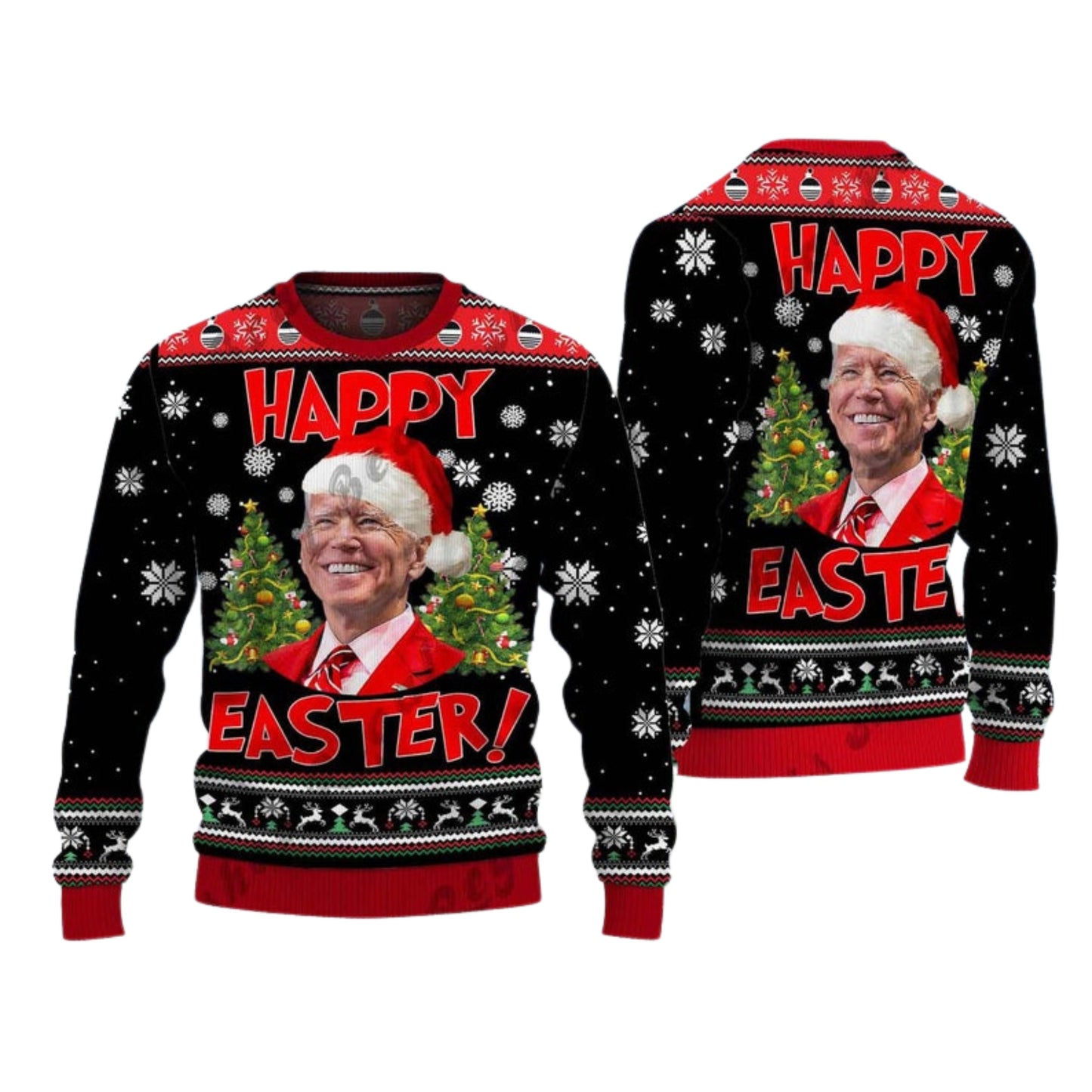Happy Easter Biden Ugly Christmas Sweater For Men & Women Christmas Gift Sweater US4545 - WeCustomit
