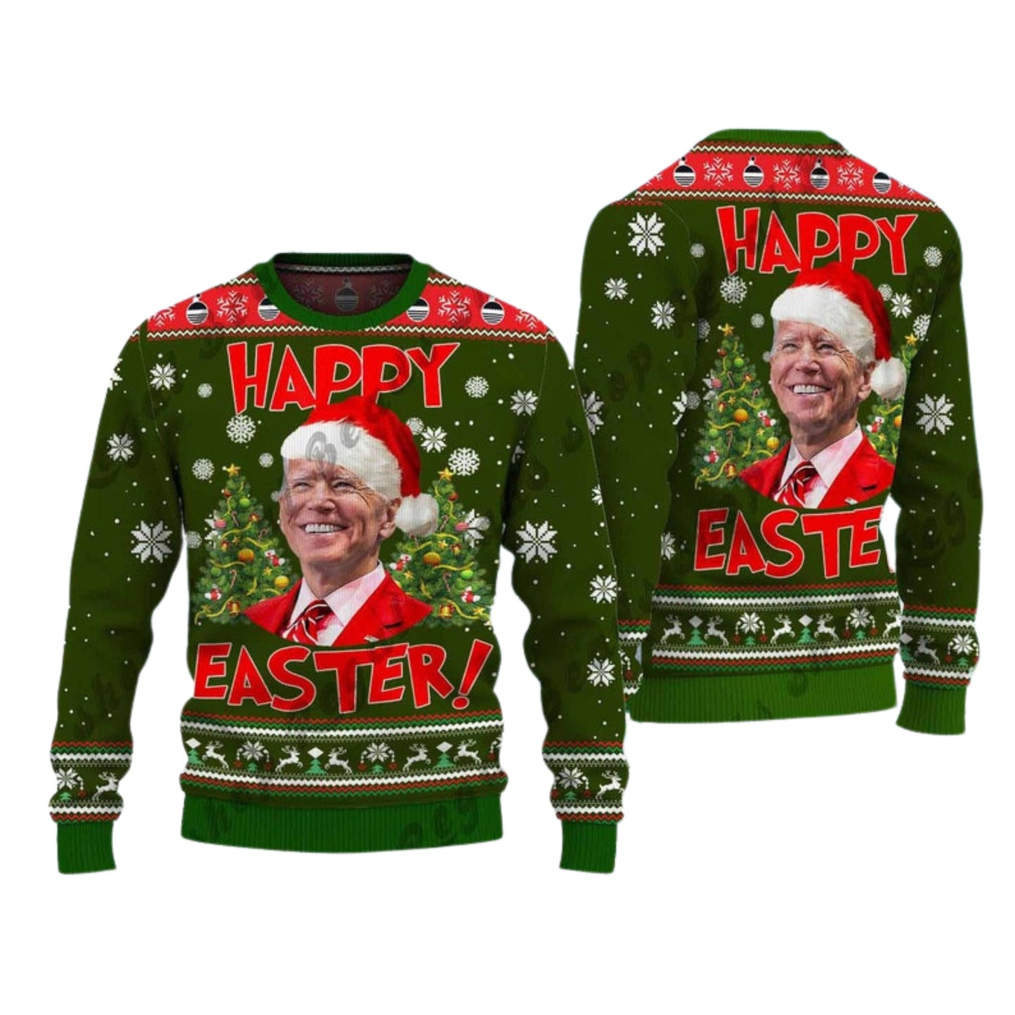 Happy Easter Biden Ugly Christmas Sweater For Men & Women Christmas Gift Sweater US4547 - WeCustomit