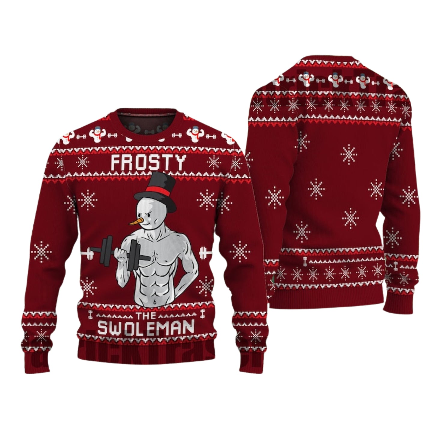 Frosty Swoleman Ugly Christmas Sweater For Men & Women Christmas Gift Sweater US4554 - WeCustomit