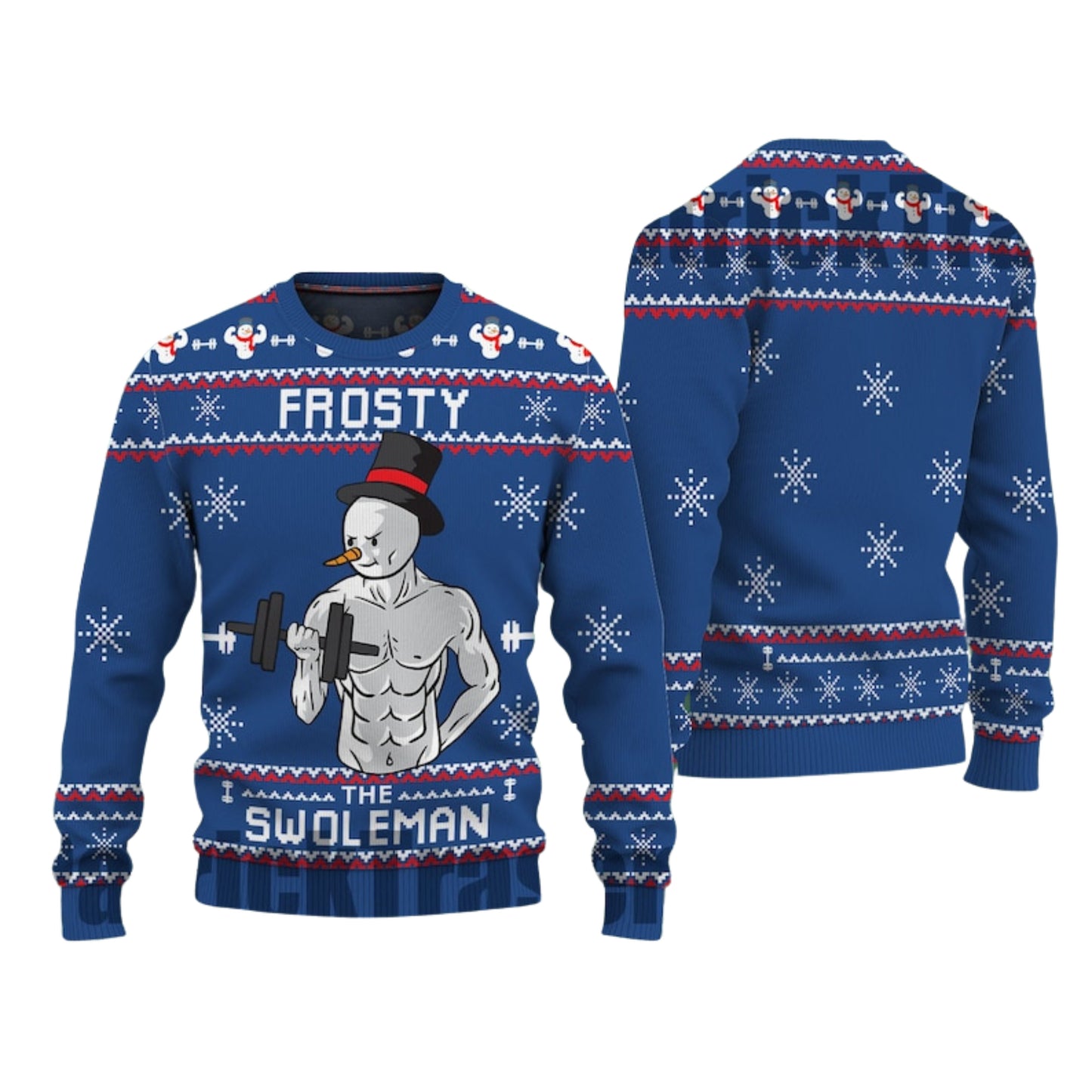 Frosty Swoleman Ugly Christmas Sweater For Men & Women Christmas Gift Sweater US4557 - WeCustomit