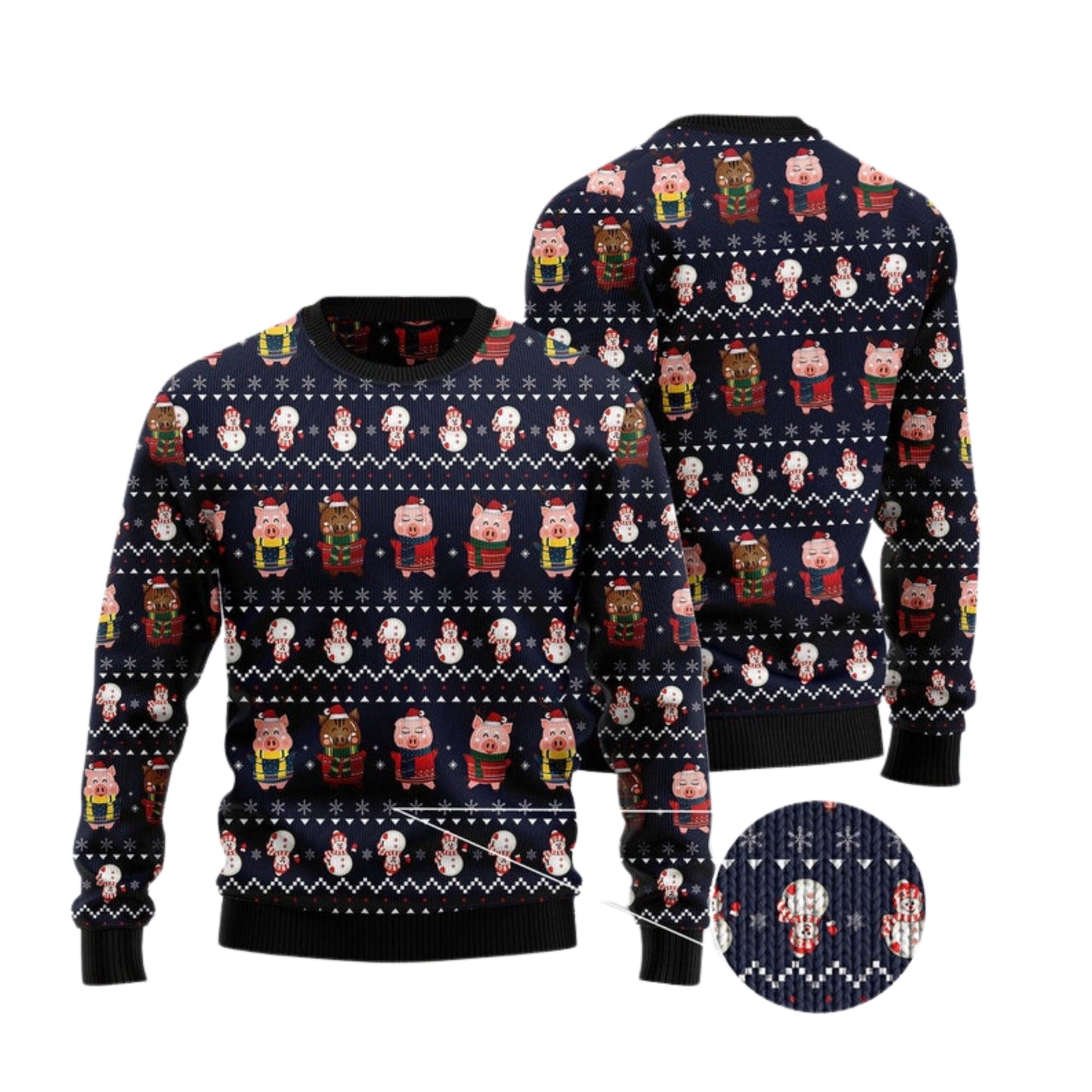 Pigs Cute Ugly Christmas Sweater For Men & Women Christmas Gift Sweater US4569 - WeCustomit