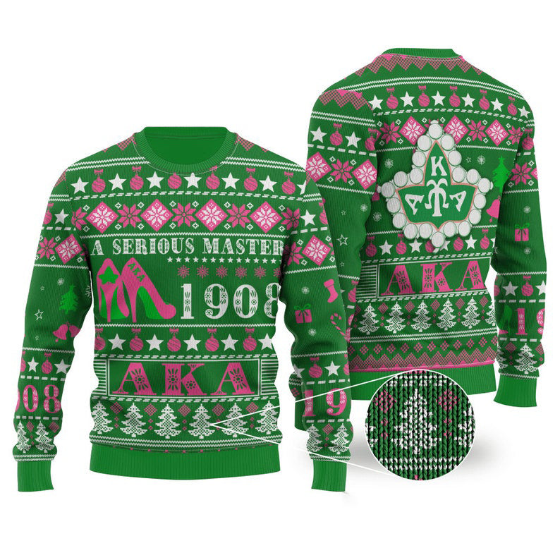 Aka 1908 Alphaa Kappa Ugly Christmas Sweater For Men & Women Christmas Gift Sweater US4578 - WeCustomit