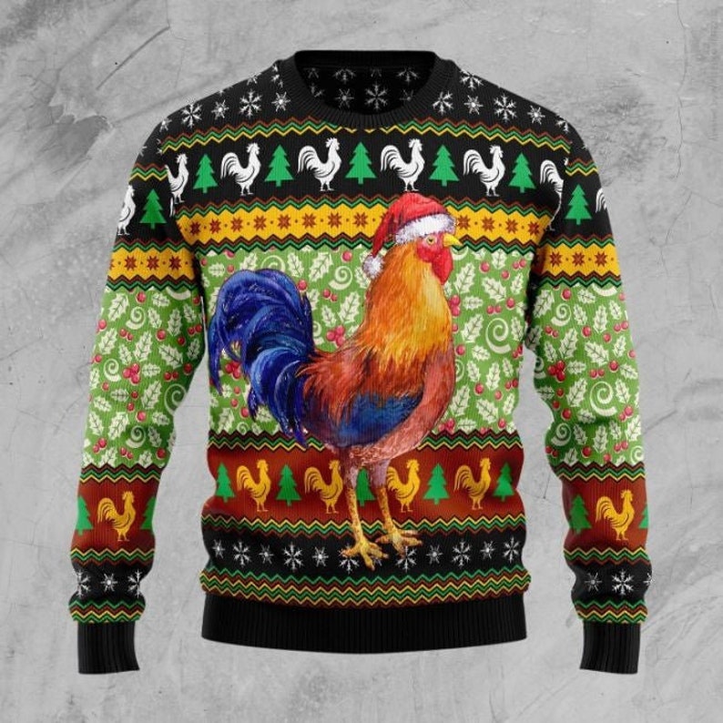 Chicken Cluck-ry Ugly Christmas Sweater For Men & Women Christmas Gift Sweater US4579 - WeCustomit