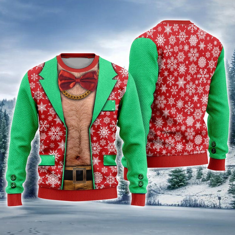 Funny Faux Ugly Christmas Sweater For Men & Women Christmas Gift Sweater US4580 - WeCustomit