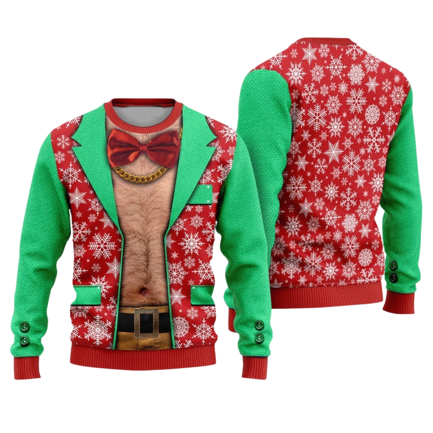 Funny Faux Ugly Christmas Sweater For Men & Women Christmas Gift Sweater US4580 - WeCustomit