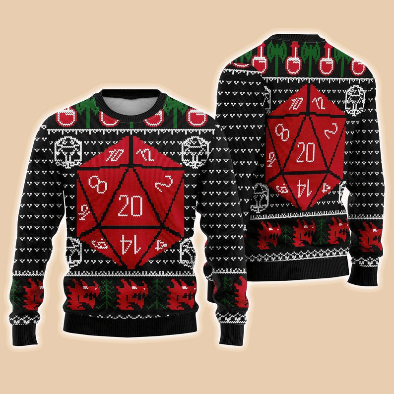 Dungeons Dragons Monster Ugly Christmas Sweater For Men & Women Christmas Gift Sweater US4582 - WeCustomit