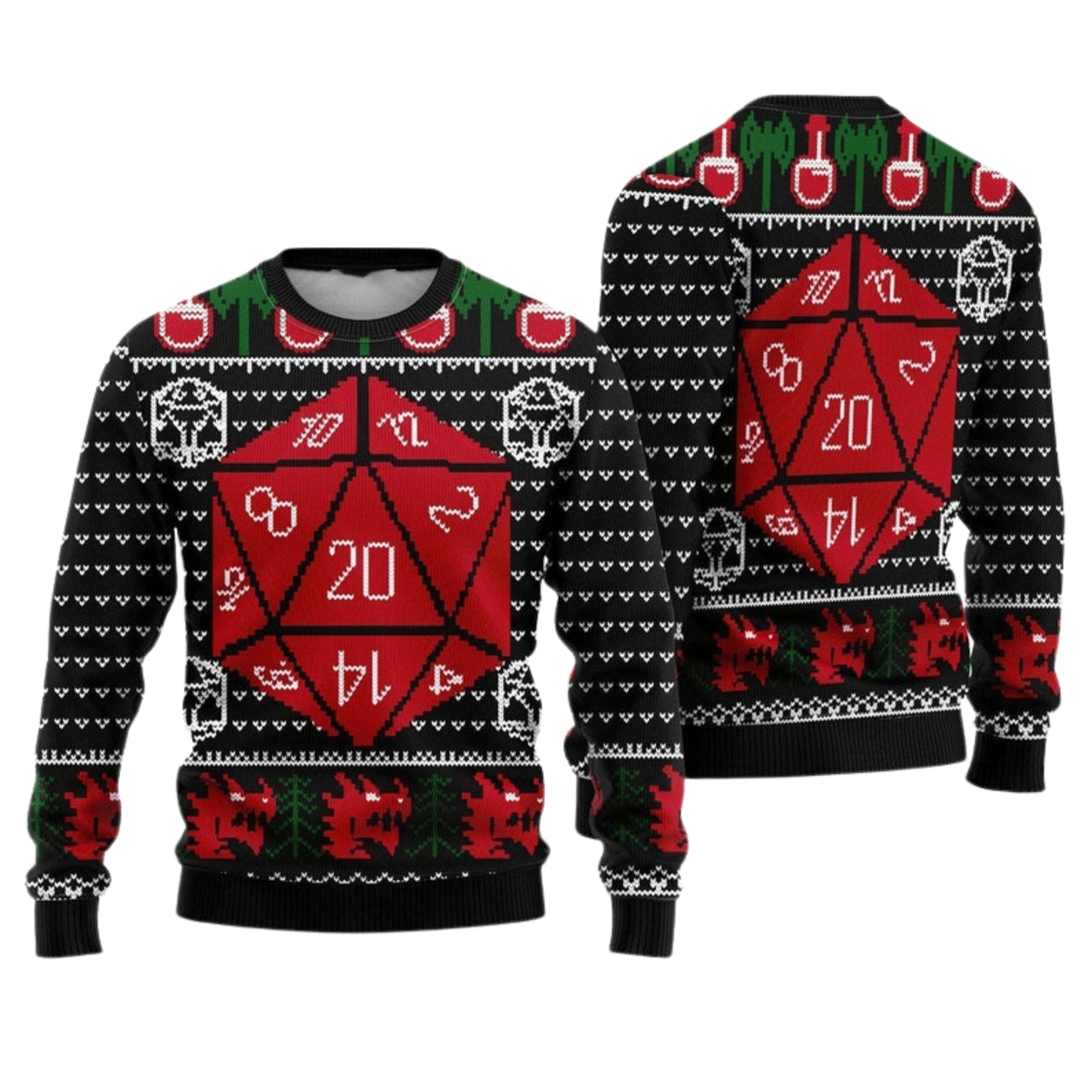 Dungeons Dragons Monster Ugly Christmas Sweater For Men & Women Christmas Gift Sweater US4582 - WeCustomit