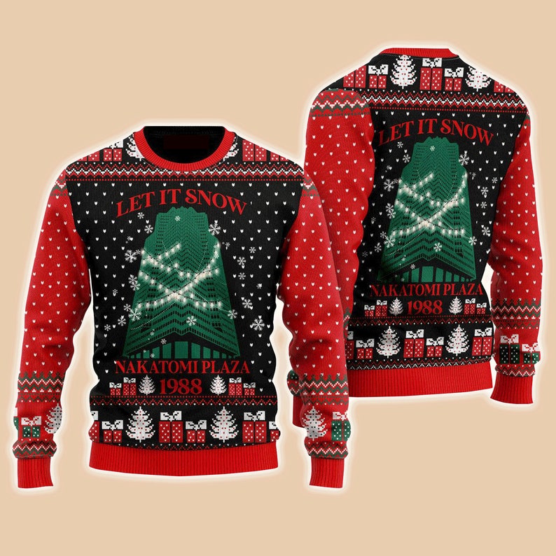 Nakatomi Towers 1988 Ugly Christmas Sweater For Men & Women Christmas Gift Sweater US4583 - WeCustomit