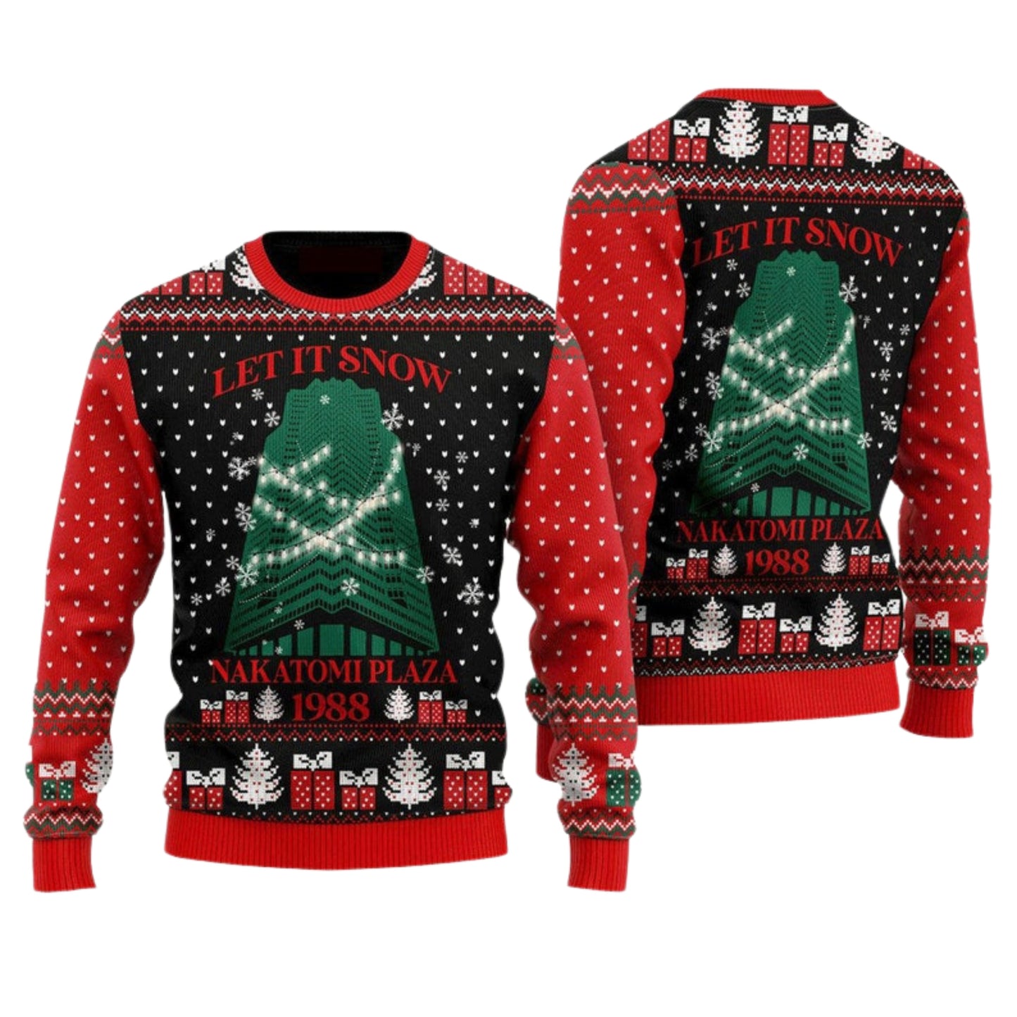 Nakatomi Towers 1988 Ugly Christmas Sweater For Men & Women Christmas Gift Sweater US4583 - WeCustomit