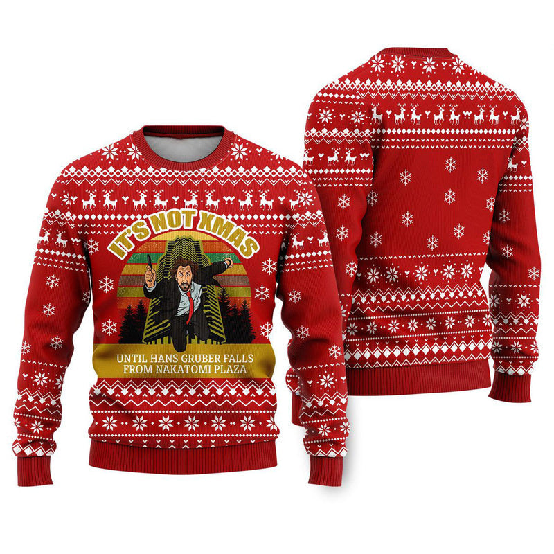 It's Not Christmas Until Fall From Nakatomi Plaza Ugly Christmas Sweater For Men & Women Christmas Gift Sweater US4593 - WeCustomit