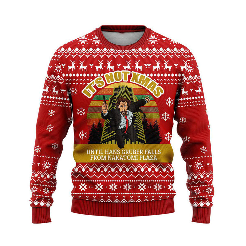It's Not Christmas Until Fall From Nakatomi Plaza Ugly Christmas Sweater For Men & Women Christmas Gift Sweater US4593 - WeCustomit