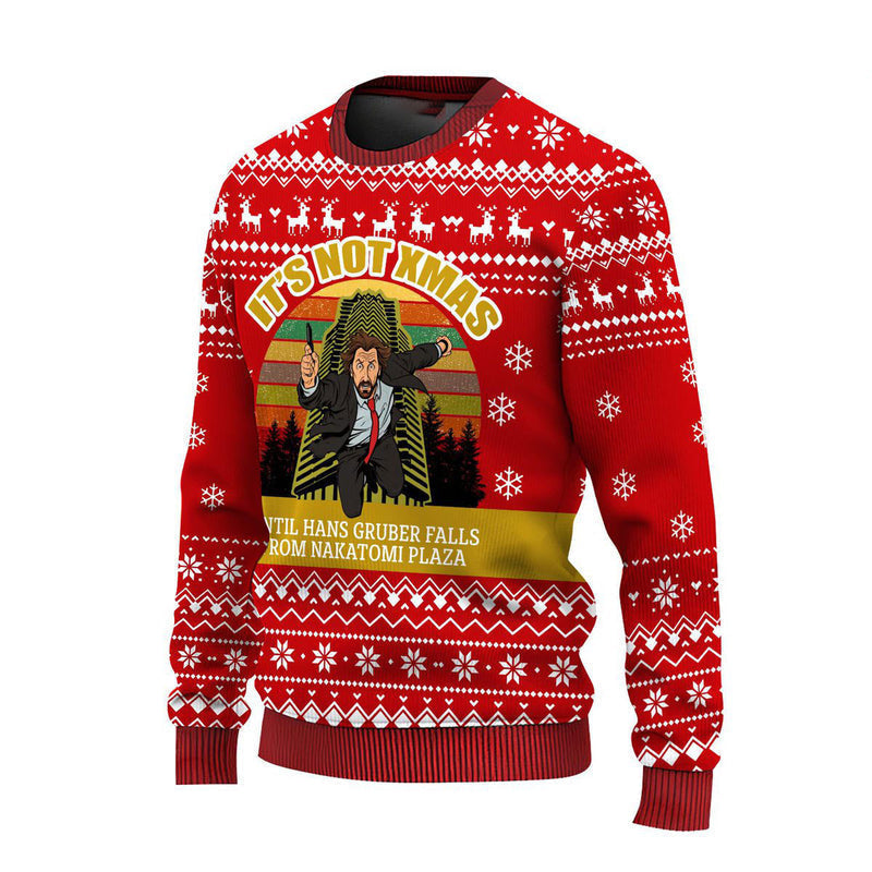 It's Not Christmas Until Fall From Nakatomi Plaza Ugly Christmas Sweater For Men & Women Christmas Gift Sweater US4593 - WeCustomit