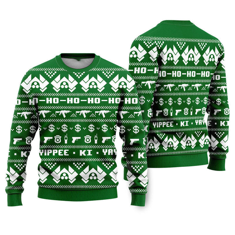 Green Nakatomi Plaza Ugly Christmas Sweater For Men & Women Christmas Gift Sweater US4598 - WeCustomit