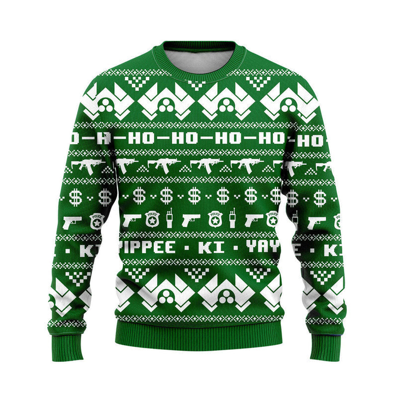 Green Nakatomi Plaza Ugly Christmas Sweater For Men & Women Christmas Gift Sweater US4598 - WeCustomit